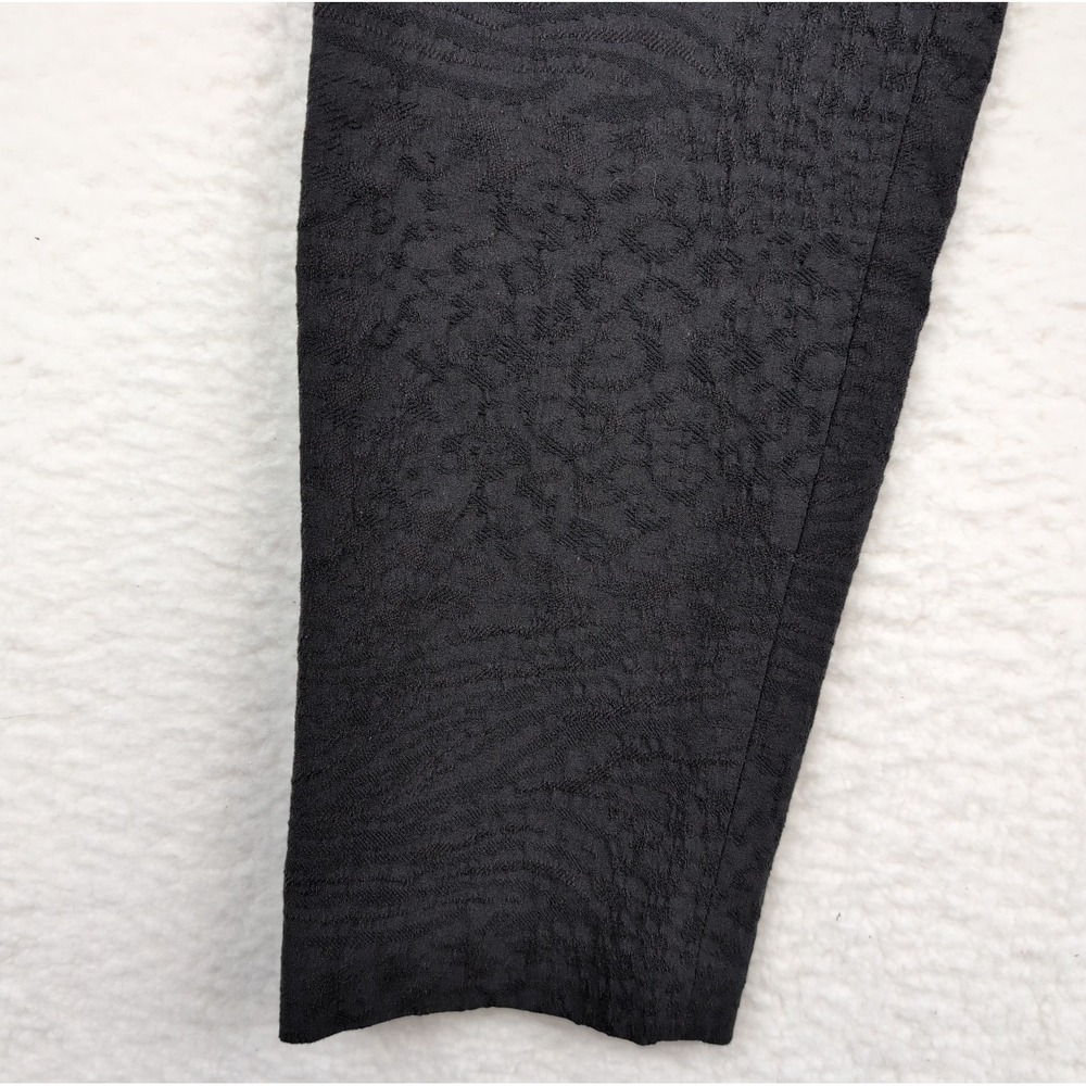 J. McLaughlin‎ Womens Textured Black Side Zip Ankle Pants Size 8
